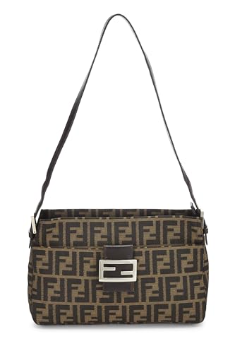 Fendi,  Brown Zucca Canvas Shoulder Bag, Brown