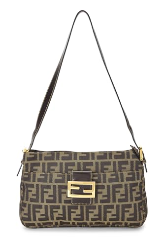 Fendi,  Brown Zucca Canvas Shoulder Bag, Brown