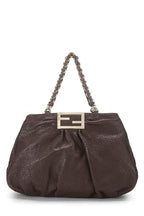 Fendi,  Brown Leather Mia Hobo Large, Brown