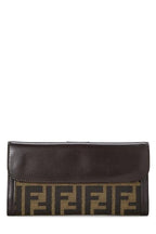 Fendi,  Brown Zucca Canvas Long Wallet, Brown