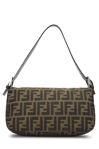 Fendi,  Brown Zucca Canvas Shoulder Bag, Brown