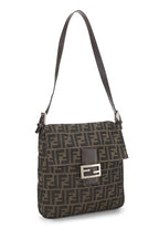 Fendi,  Brown Zucca Canvas Shoulder Bag, Brown