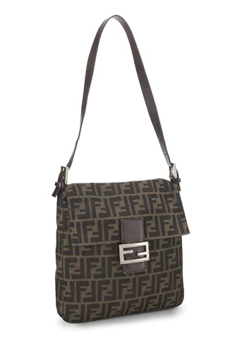 Fendi,  Brown Zucca Canvas Shoulder Bag, Brown