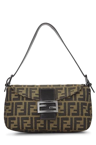 Fendi,  Brown Zucca Canvas Shoulder Bag, Brown