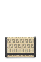 Fendi,  Black Zucchino Canvas Bifold Wallet, Black
