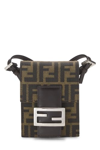 Fendi,  Brown Zucca Canvas Dome Crossbody Mini, Brown