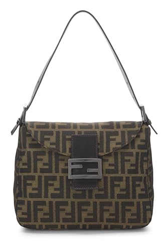 Fendi,  Brown Zucca Canvas Shoulder Bag, Brown