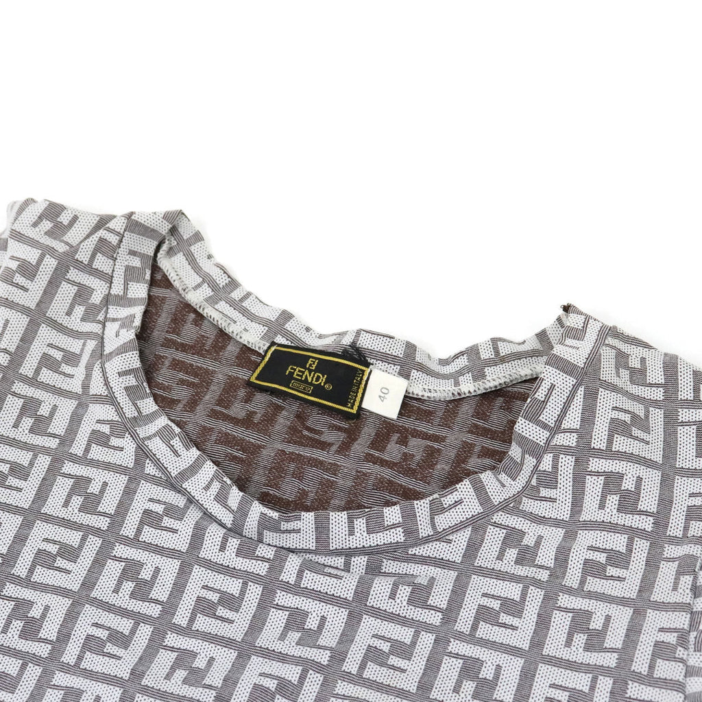 Fendi Zucca Pattern Sleeveless Dress