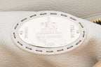 Fendi Cream Python Large Peekaboo Top Handle Bag