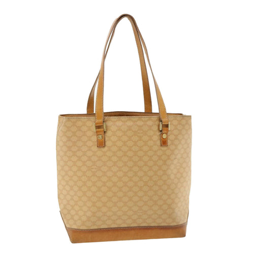 CELINE Macadam Canvas Shoulder Bag PVC Leather Beige  32391