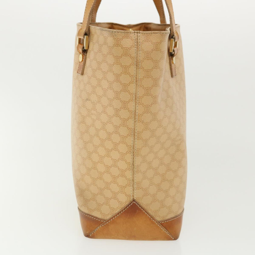 CELINE Macadam Canvas Shoulder Bag PVC Leather Beige  32391