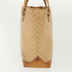 CELINE Macadam Canvas Shoulder Bag PVC Leather Beige  32391
