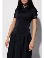 Balenciaga Sporty B Technical Jersey Short Sleeve T-Shirt Black