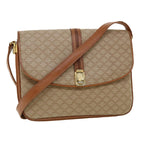 CELINE Macadam Canvas Shoulder Bag Beige  32455