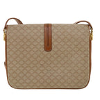 CELINE Macadam Canvas Shoulder Bag Beige  32455