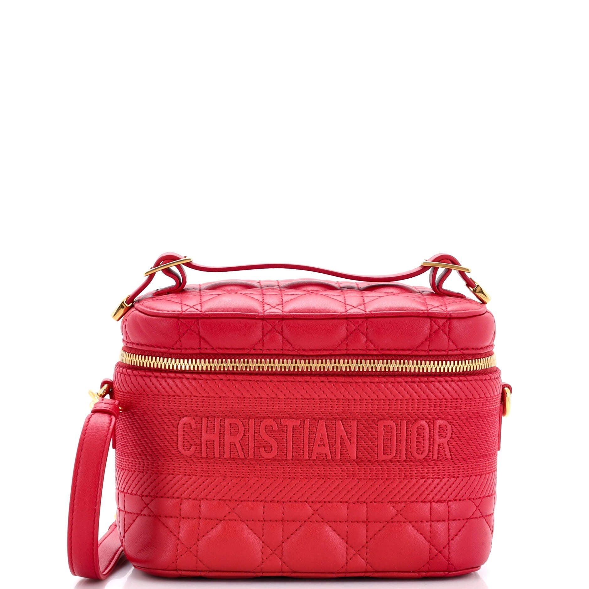 Dior DiorTravel Convertible Vanity Case Cannage Quilt Lambskin Small