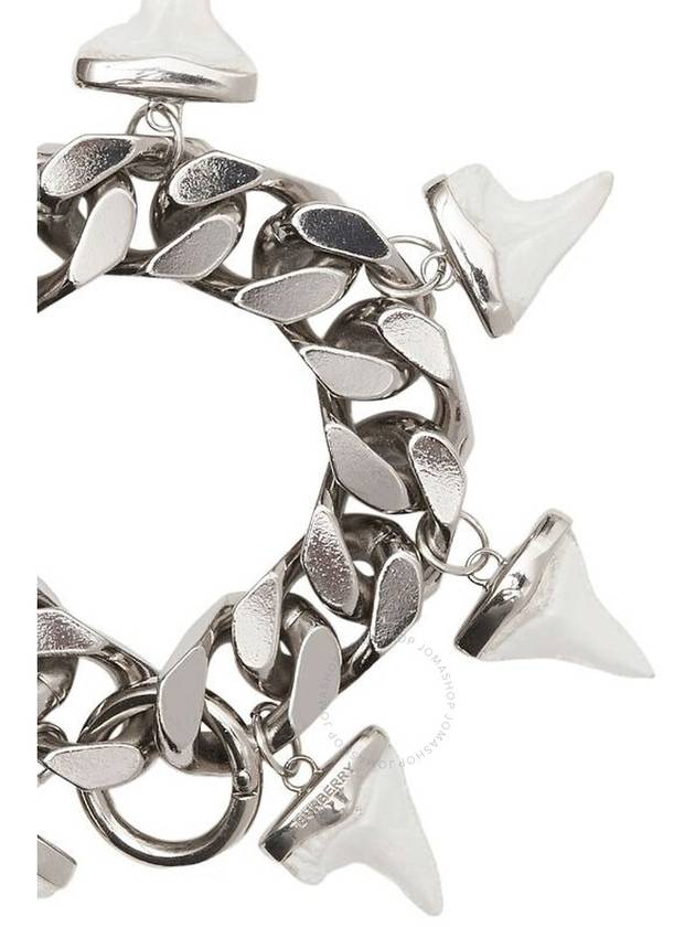 Burberry Burberry Resin Shark Detail Palladium Plated Bracelet, Size Small
