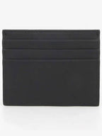 Fendi Logo Leather Card Wallet Black Yellow