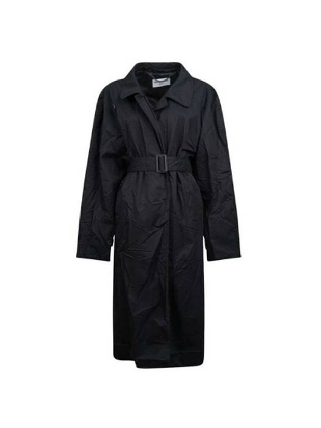 Balenciaga belted single coat black