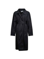 Balenciaga belted single coat black