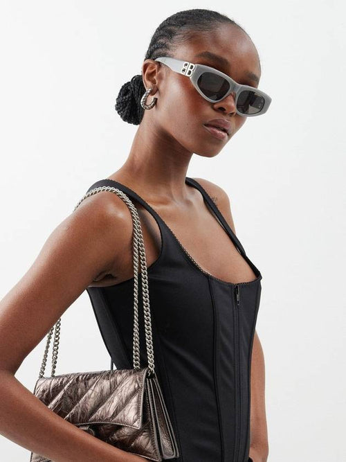 Balenciaga BBPLAQUE cat eye acetate sunglasses B0070725601