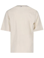 Burberry Cotton Short Sleeve T-Shirt Ivory