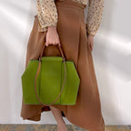 Hermes Green Canvas Cabag Elan PM Bag