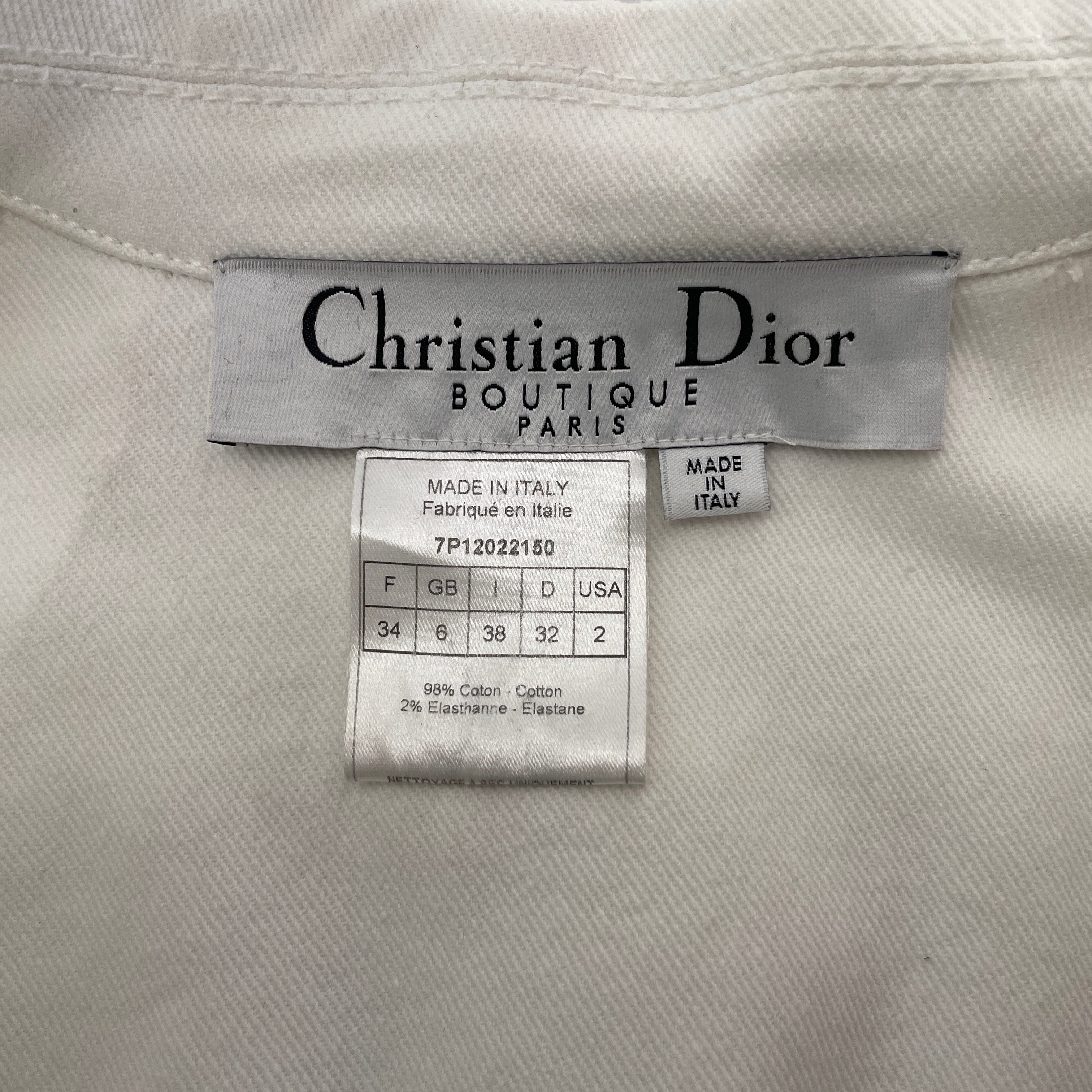#Christian Dior/Denim Jkt/38/WHT/Denim
