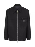 Fendi Nylon Reversible Zip-Up Jacket Black
