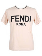 Fendi Women s Logo Embroidered T Shirt XS