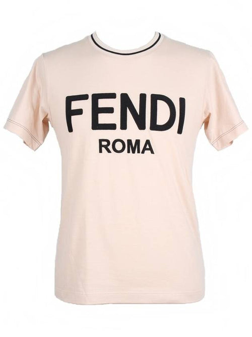 Fendi Women s Logo Embroidered T Shirt XS