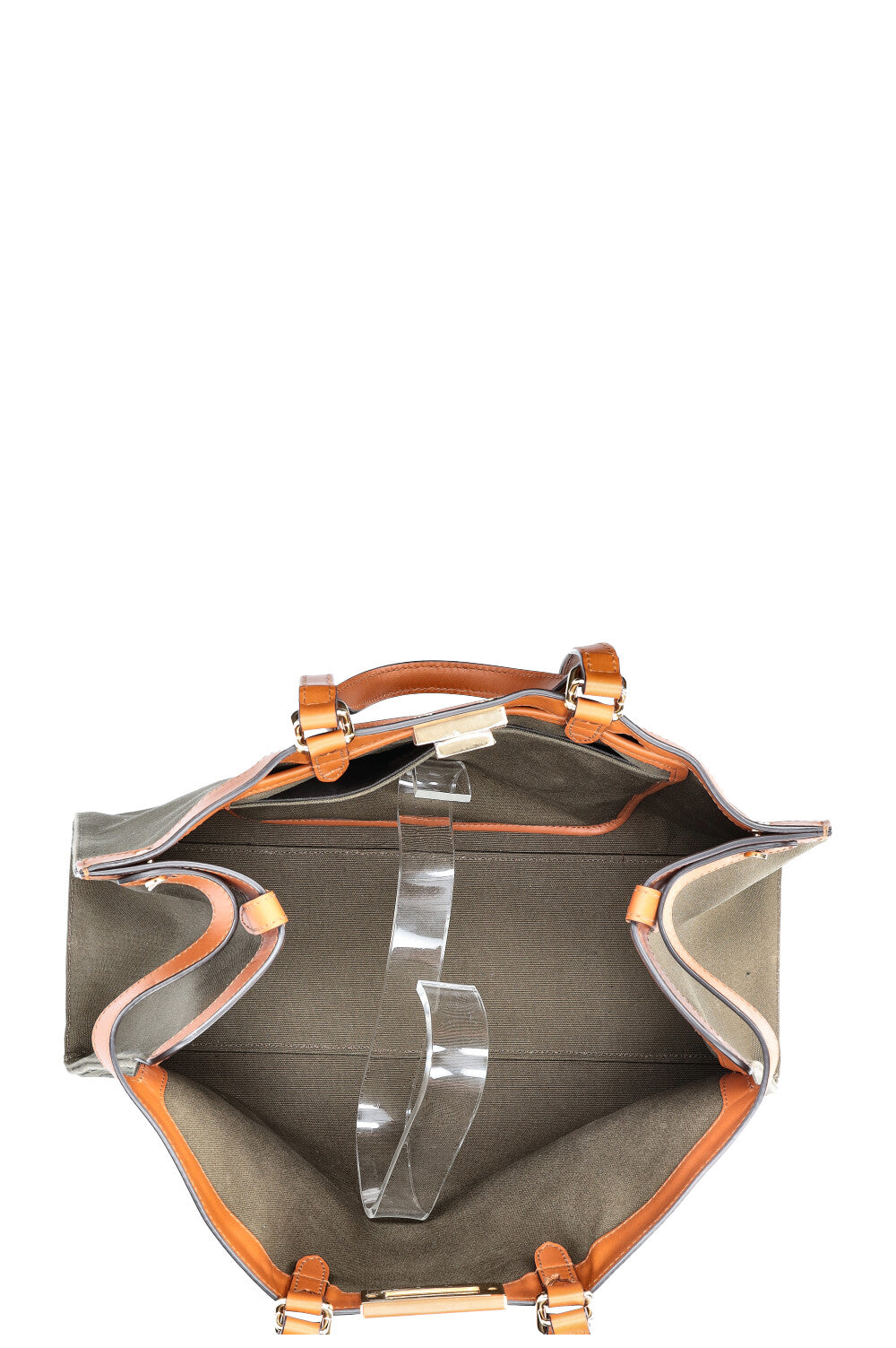 FENDI Peekabo X Tote Canvas Green