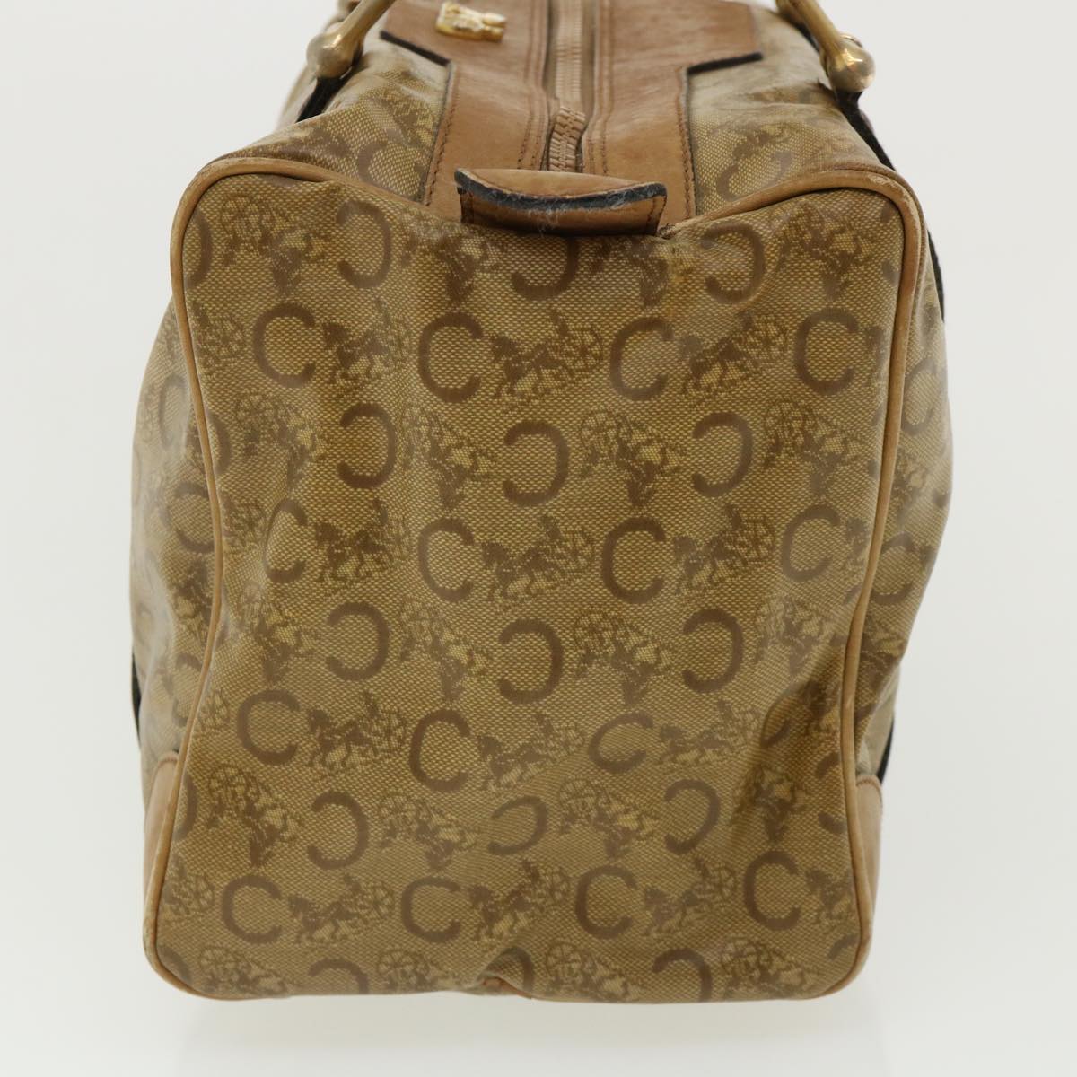 CELINE Hand Bag PVC Leather Beige  33127