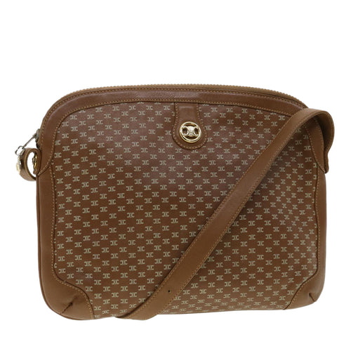 CELINE Shoulder Bag Leather Brown  33155
