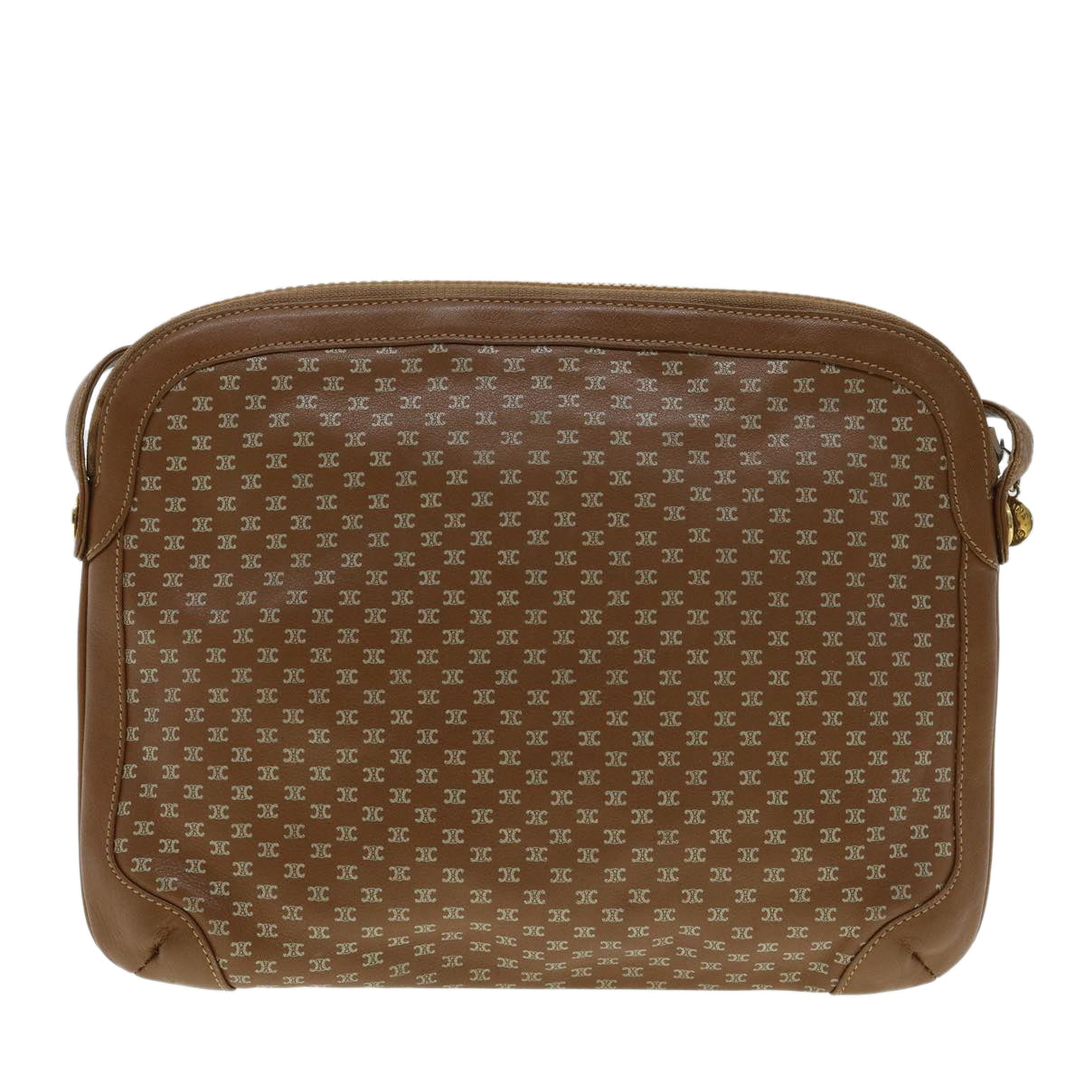 CELINE Shoulder Bag Leather Brown  33155