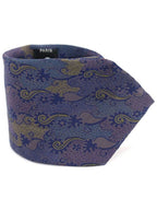 100 silk blue purple pattern tie Dior