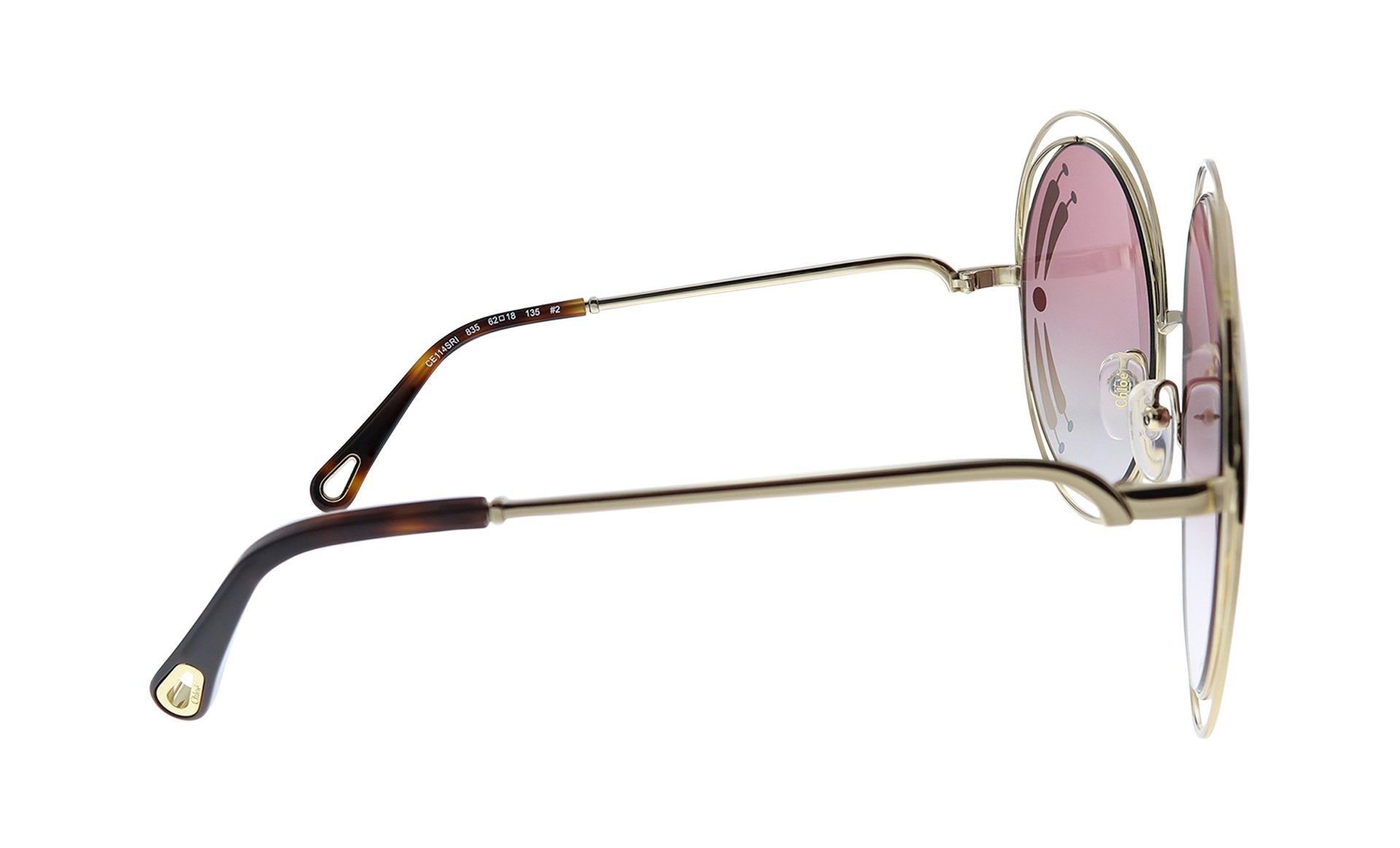 Chloe CE114SRI Gold Round Sunglasses