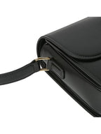 CELINE Classique Triomphe Shiny Calfskin Shoulder Bag Black