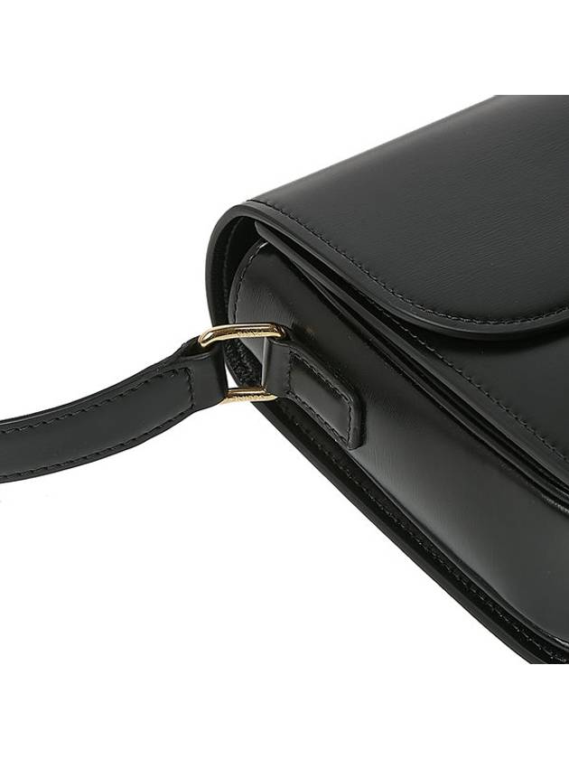 CELINE Classique Triomphe Shiny Calfskin Shoulder Bag Black