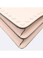 Fendi 8BN323 Pink color Peekaboo I SEE U IC gold handle tote bag