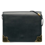 Saint Laurent Sleeping Shoulder Bag Navy Leather  Saint Laurent