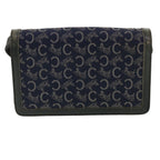 CELINE C Macadam Canvas Shoulder Bag Navy  33902