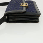 CELINE C Macadam Canvas Shoulder Bag Navy  33902