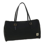 FENDI Zucchino Canvas Hand Bag Black  33935