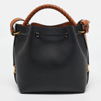 Chloe Black/brown Leather Marcie Bucket Bag