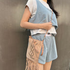 Yves Saint Laurent Suede Tassel Bag