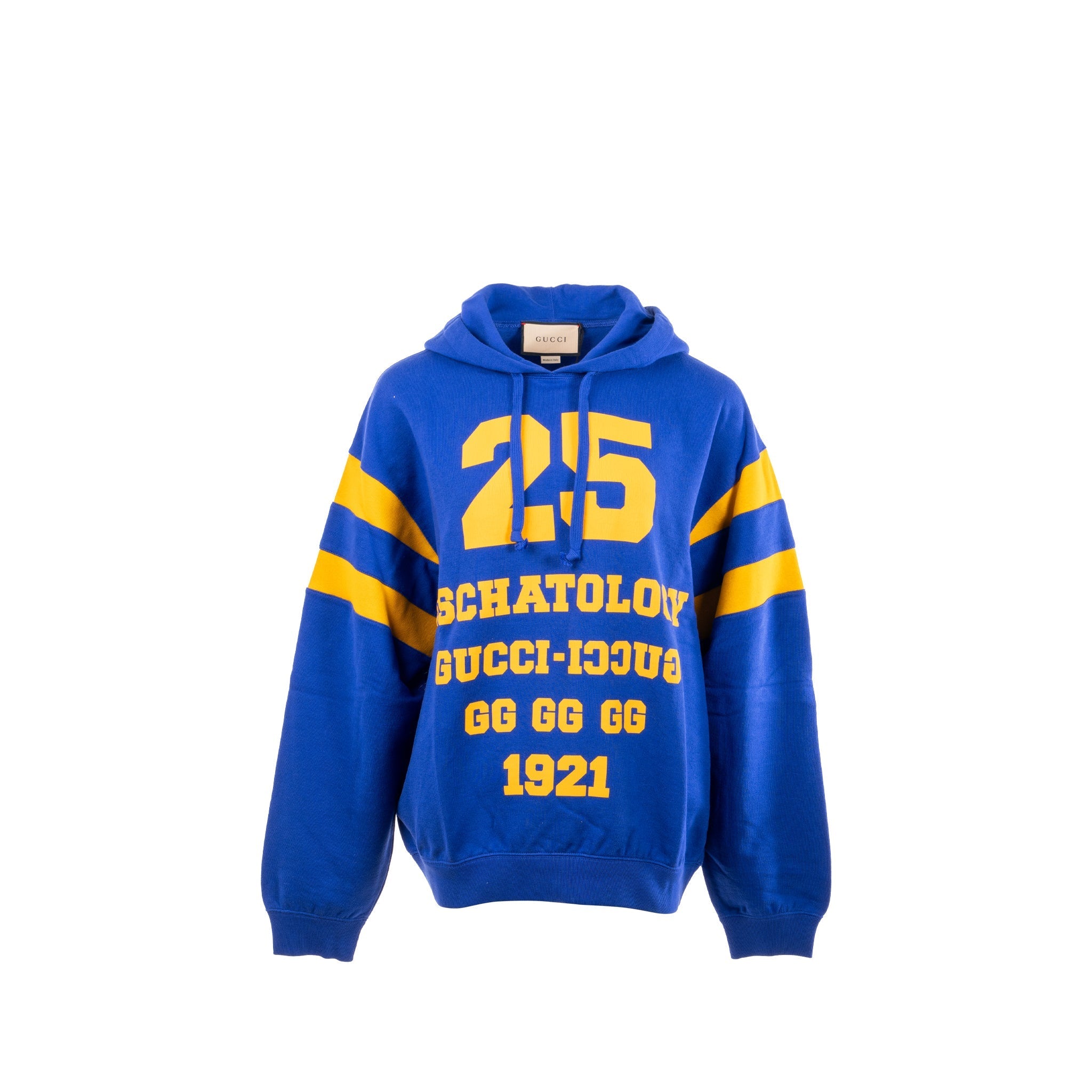 Gucci Size S 25 Gucci Eschatology Blind for Love Hoodie Cotton Blue/Yellow