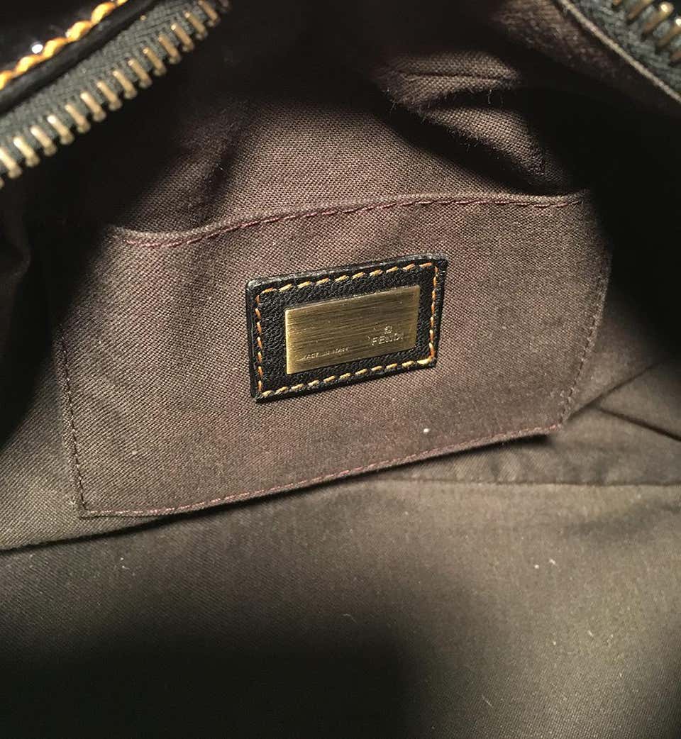 Fendi Borsa Mini B Black Patent Leather Handbag