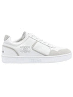 CELINE CT 10 Trainer Lace Up Suede Calfskin Low Top Sneakers White
