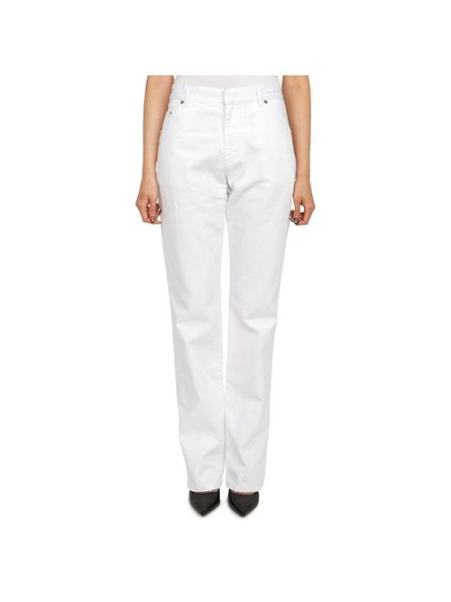 Cotton Straight Pants White Dior